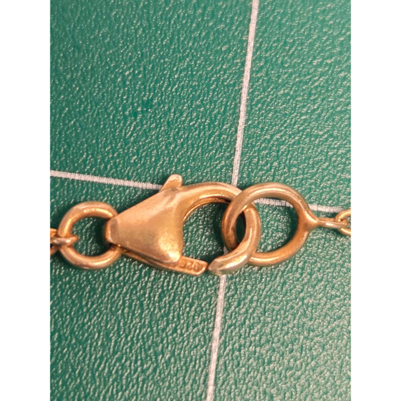 Necklace moonstone 925 sterling gold tone - Picture 6 of 8